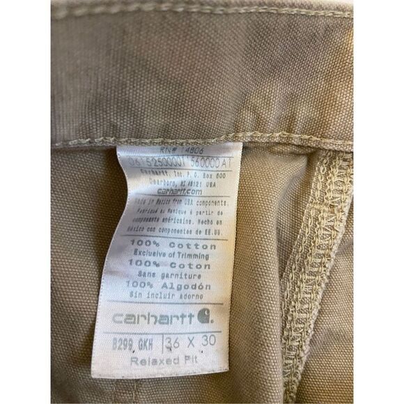 Carhartt relaxed fit pants tan size 36x29 (Work with stains) - Picture 7 of 8